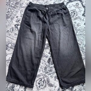 H&M Thin Denim Charcoal Wide Leg Jeans